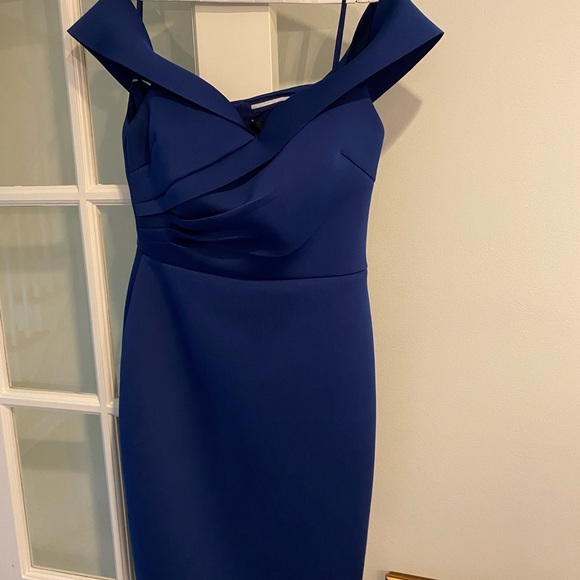 badgley mischka royal blue dress